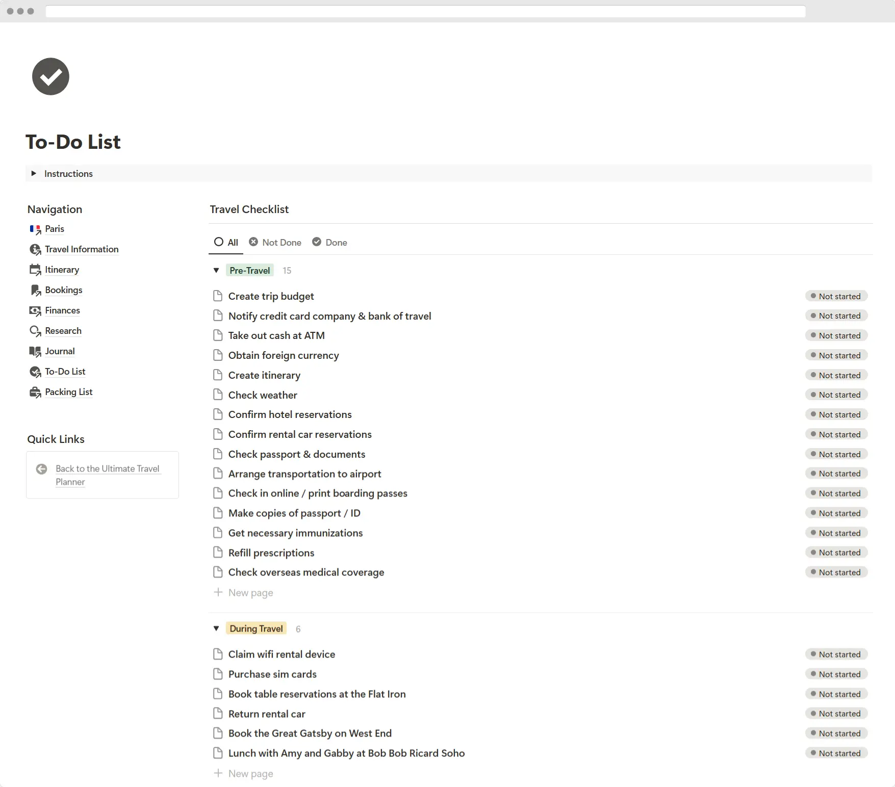Checklist